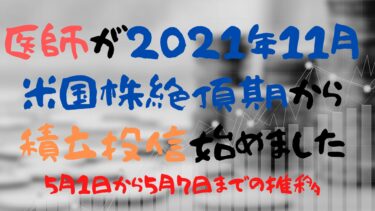 月50万円投資！〜2022年5月1日から5月7日までの推移