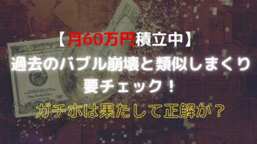 【月60万円積立中】過去のバブル崩壊と類似しまくり要チェック！